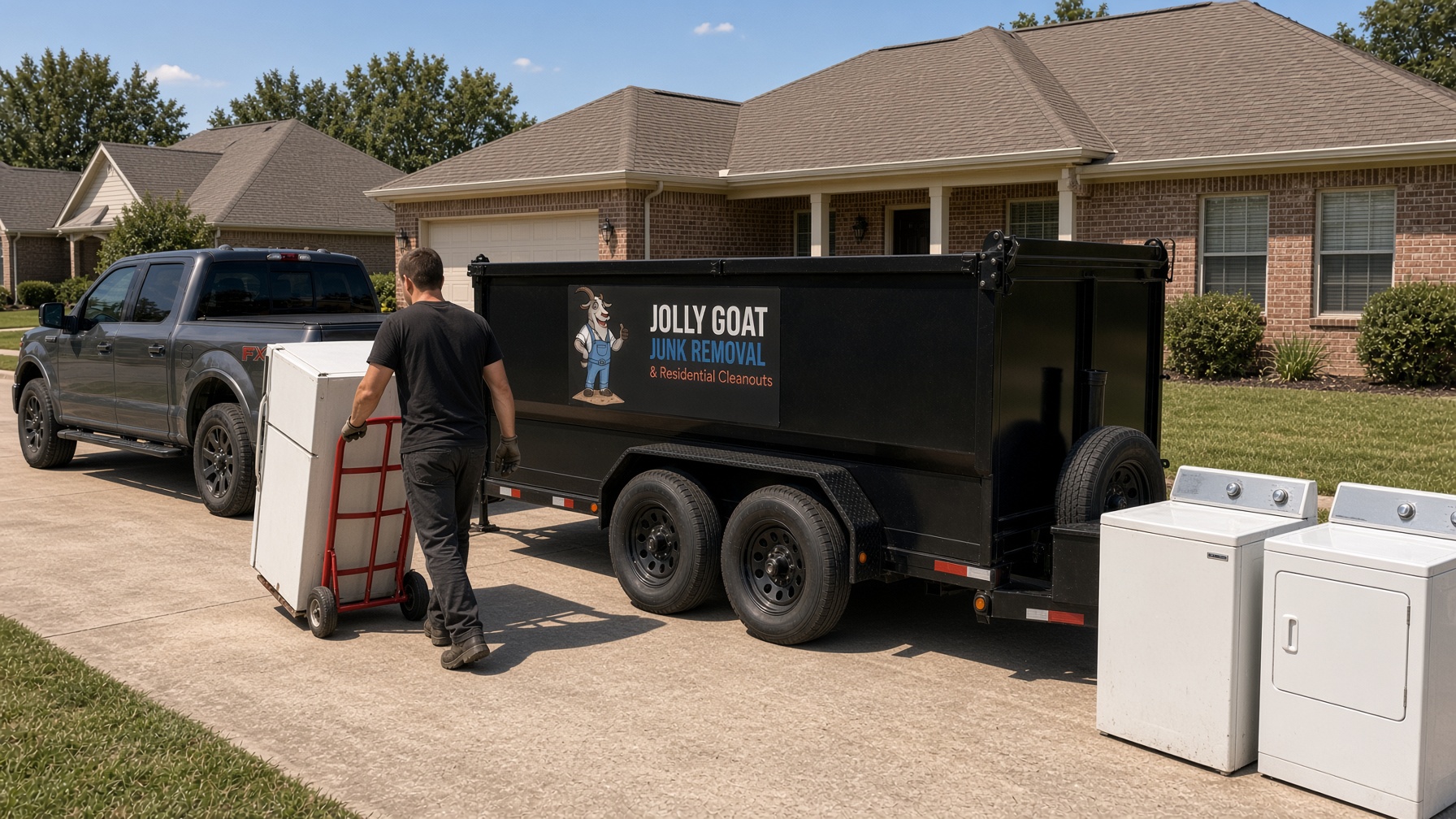 Appliance pickup at the driveway
